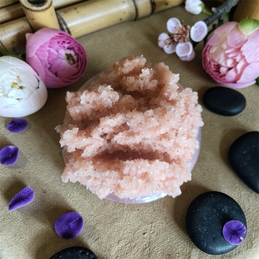 Orchid & Vine Pink Himalayan Salt Scrub Hydrating Exfoliation Zenfresh 8 Oz